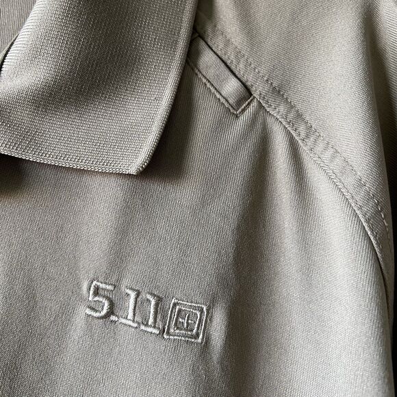 5.11 Tactical Series Men Performance Short Sleeve Polo Tan 2XL Outdoor Work - Picture 4 of 7